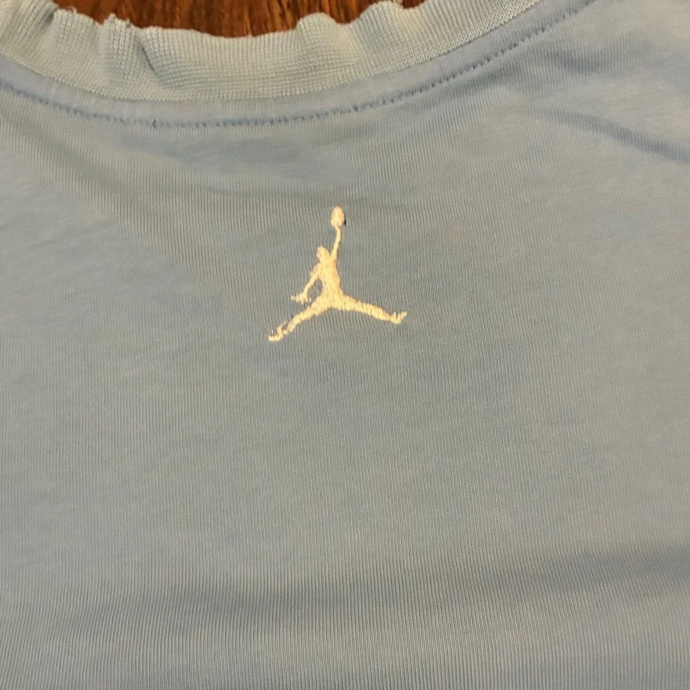 Vintage Nike Air Jordan Michael Jordan AOP Graphic T Shirt Blue Mens Large Rare